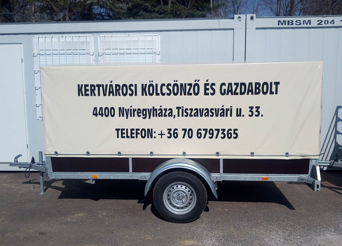 kertvarosikolcsonzo.hu-Utánfutó-bérlés-kölcsönzés-nyíregyháza Utánfutó 750 KG Keretes-Ponyvás 150X300 CM SULLER S / WFF-321 - Image 1